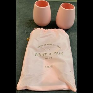ODEME WHAT A PAIR SILICONE WINE GLASSSES